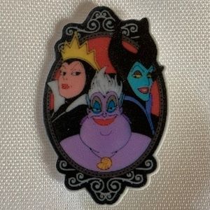 NWT. Handmade Pin Brooch of Three Villains from Disney Movies!